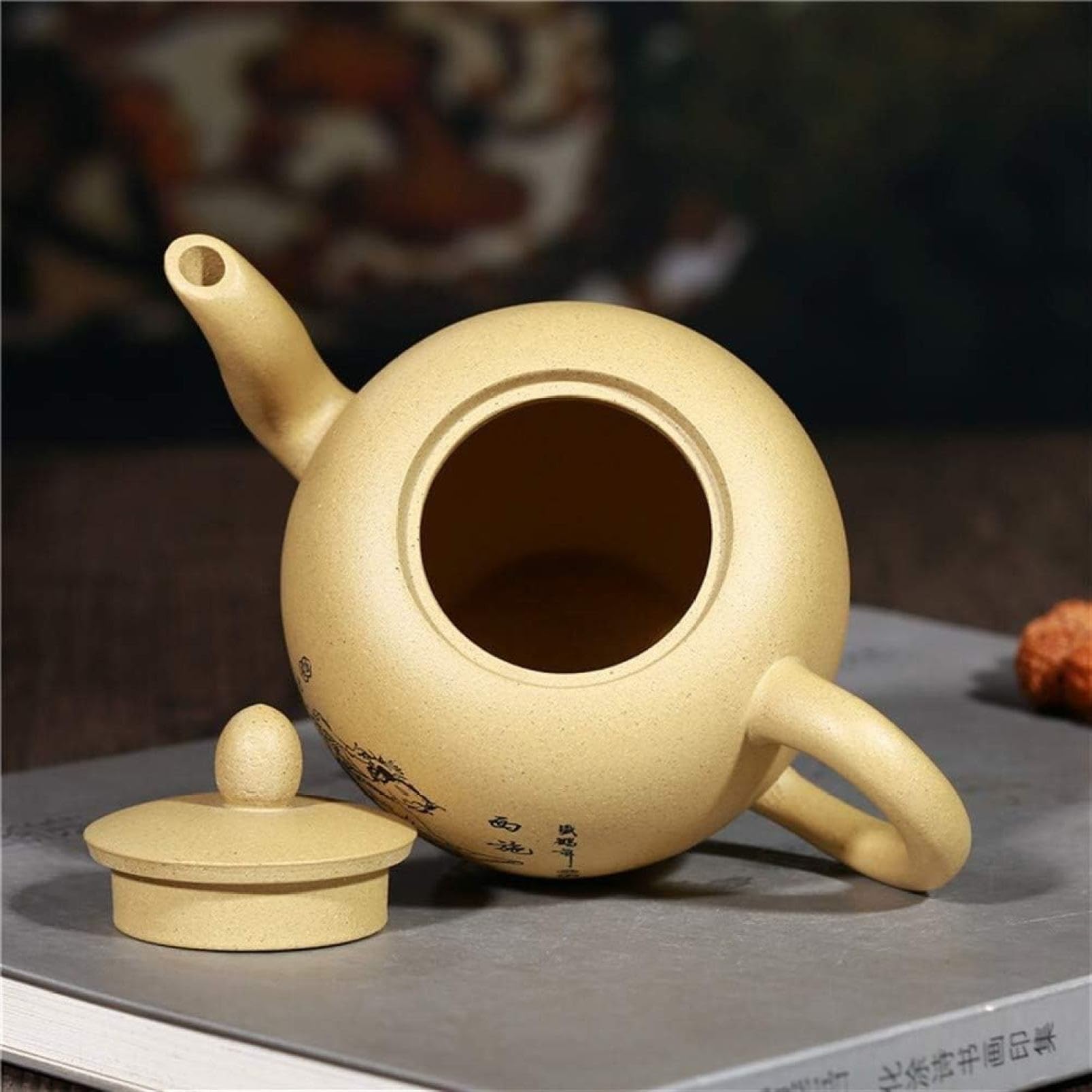 中国急須 Amazon | 茶 本物の手作り宜興急須有名なティーティーポットの